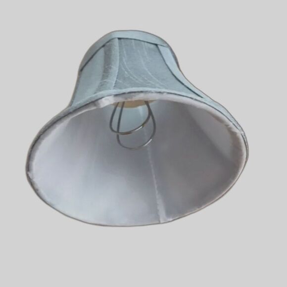 Silk Lampshade 2 Mini Chandelier Sconce Gray Elegant Chateau Victorian Regency - Picture 3 of 6